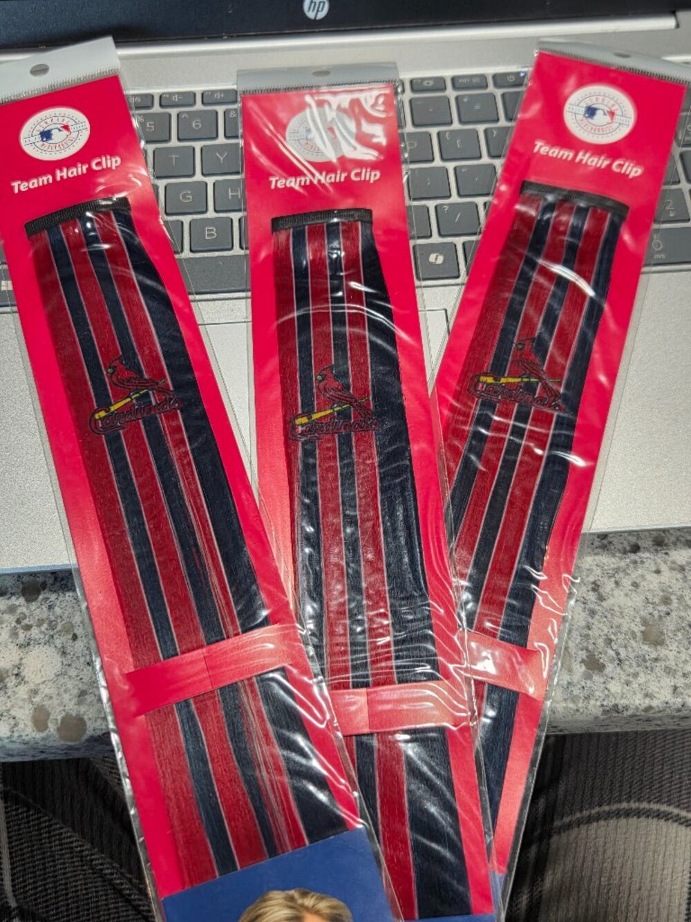 St. Louis Cardinals Hair Clip Extension – MLB Licensed Fan Gear (Lot of 3)